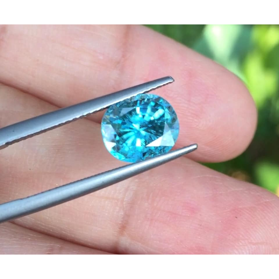 พลอยเพทาย-blue-zircon-นน3-96กะรัต