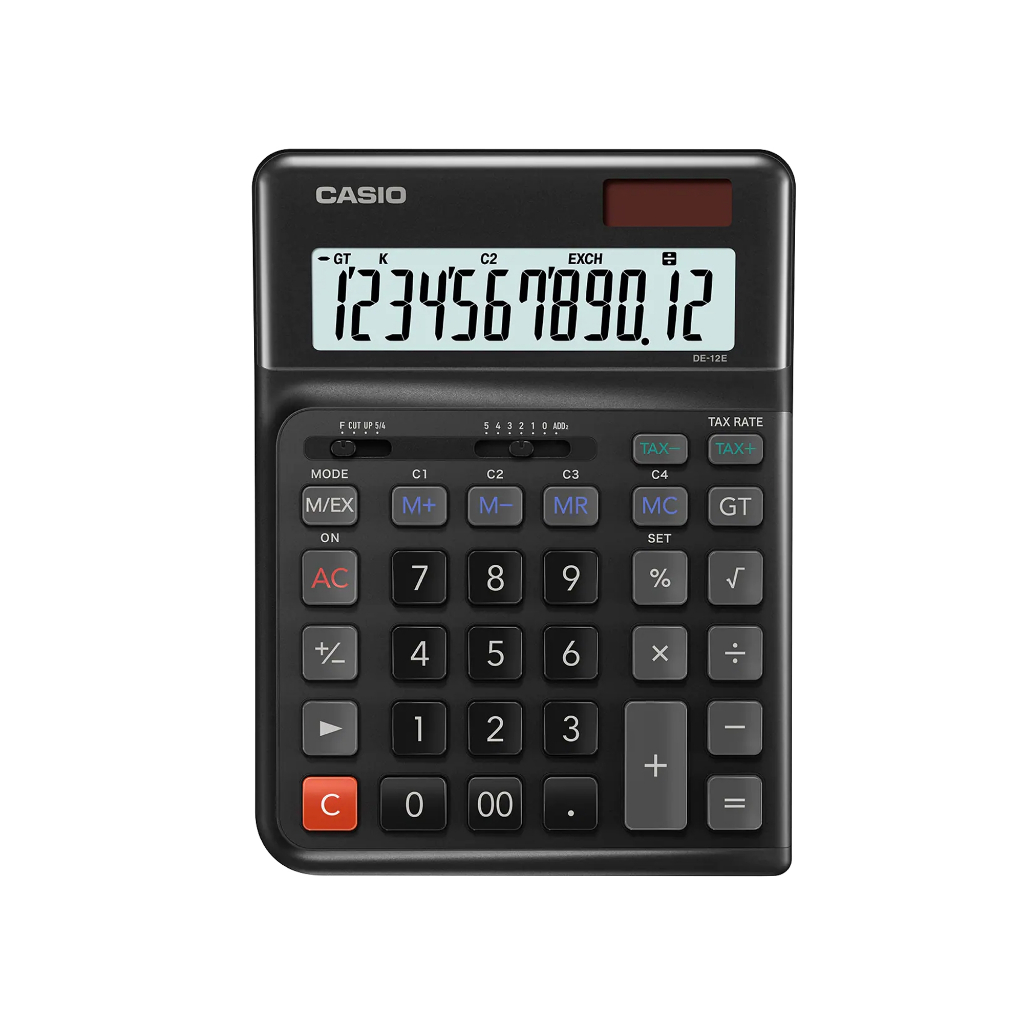 casio-calculator-เครื่องคิดเลข-คาสิโอ-รุ่น-de-12e-bk-แบบถนอมสุขภาพ-ข้อมือและนิ้ว-12-หลัก-สีดำ
