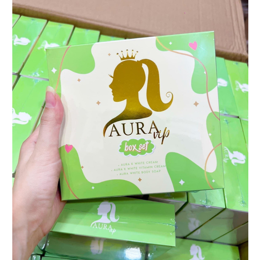 aura-vip-ออร่าวีไอพี-ออร่าวีไอพีบ็อกเซ็ต-aura-vip-boxset-ครีมผิวขาว-ครีมตัวขาว-ครีมออร่าวีไอพี-ครีมตัวขาววีไอพี-เร่งขาว