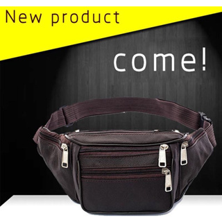 กระเป๋าคาดเอว เเฟชั่นบุรุษ Mens Sports Waist Bag Fashion Adjustable Solid Color Waterproof and Wear Resistant Backpack