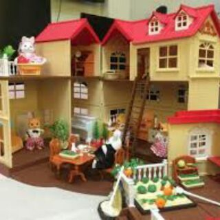 ห้องครัวตุ๊กตา-ห้องน้ำตุ๊กตา-เฟอร์นิเจอร์เล่นกับบ้านตุ๊กตา-ห้องนอนตุ๊กตา-บ้านตุ๊กตากระต่าย-ของตกแต่งบ้านซิลวาเนียน