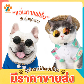 BoomBoom แว่นกันแดดคอสเพลย์ สําหรับสัตว์เลี้ยง แว่นตาแมว แว่นตาหมา เพิ่มความหล่อ Cool! พร้อมส่งจากไทย