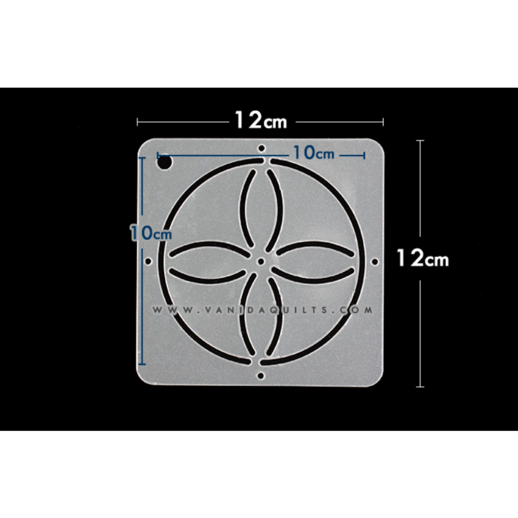 เทมเพลตวาดลายงานควิลท์-quilt-template-แบบ-o-ลายวงกลมดอกไม้-สำหรับงานควิลท์-งานผ้า-งานตัดเย็บ-งานฝีมือ-diy-jia0082