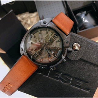 💚แท้💯 พร้อมส่ง💚นาฬิกา Diesel Watch Mens DZ4317 Overflow Analog Display Quartz Movement Brown Watch /กันน้ำได้ 10ATM
