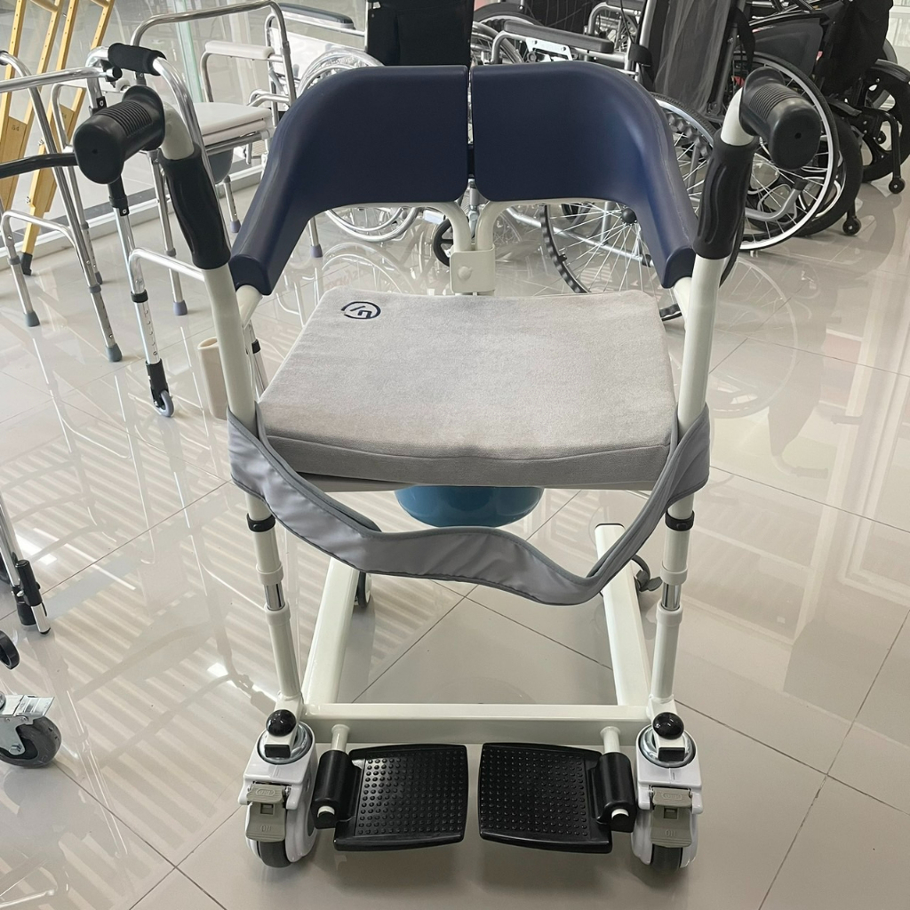 เก้าอี้รถเข็นเคลื่อนย้ายผู้ป่วย-อุปกรณ์เคลื่อนย้ายผู้ป่วย-พร้อมส่ง