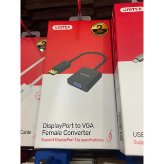 ส่งจากไทย Display to VGA  สายเชื่อมต่อ UNITEK สายแปลง แปลง display ออก vga DP to VGA DisplayPort to VGA Female Converter