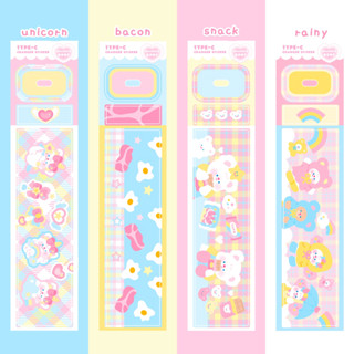 🧸✨ CHARGER STICKER 🍒 สติกเกอร์แปะหัวชาร์จ TYPE-C ติดทน กันน้ำ