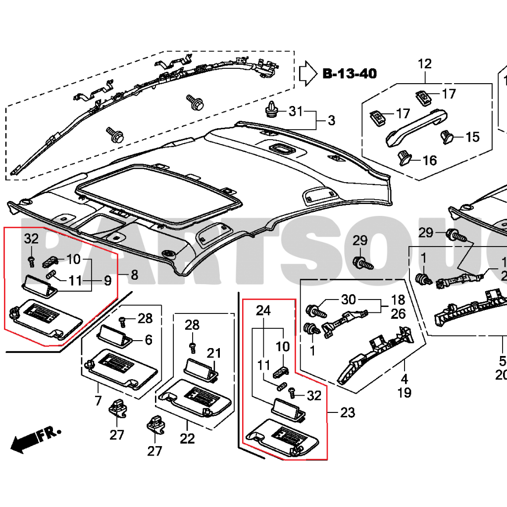 ที่บังแดด-บังแดด-ชุดแผงบังแดดหน้า-มีไฟ-2-4-v6-3-5-honda-accord-g8-2008-2013