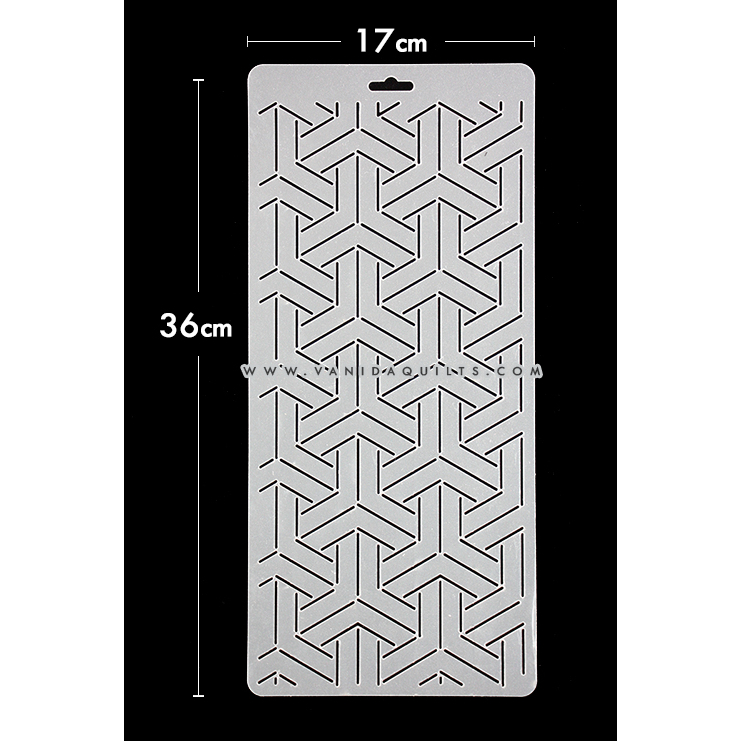 เทมเพลตวาดลายงานควิลท์-quilt-template-แบบ-f-ลายสาน-สำหรับงานควิลท์-งานผ้า-งานตัดเย็บ-งานฝีมือ-diy-jia0073