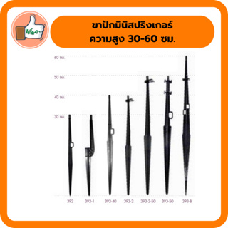 ขาปักมินิสปริงเกอร์ ความสูง 30-60 ซม. สินค้าคุณภาพดี (แพ็ค 10 อัน)