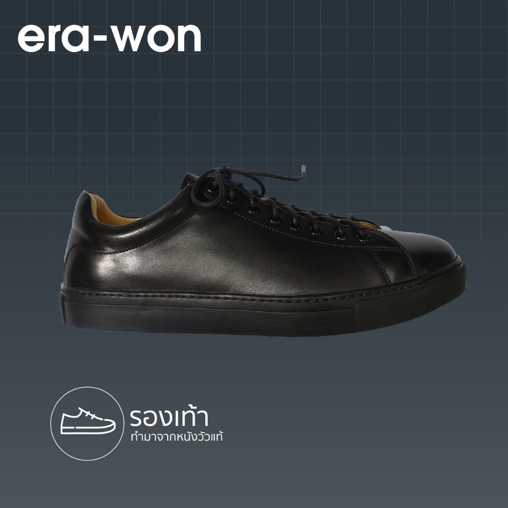 ราคาและรีวิวera-won รองเท้าหนัง รุ่น Sneakers สี Black