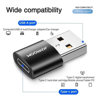 Joyroom S-H152 USB male to Type-C female adapter ตัวแปลง Port USB ไปเป็น Type-C (แปลงจาก USB ตัวผู้ไป Type-C ตัวเมีย)