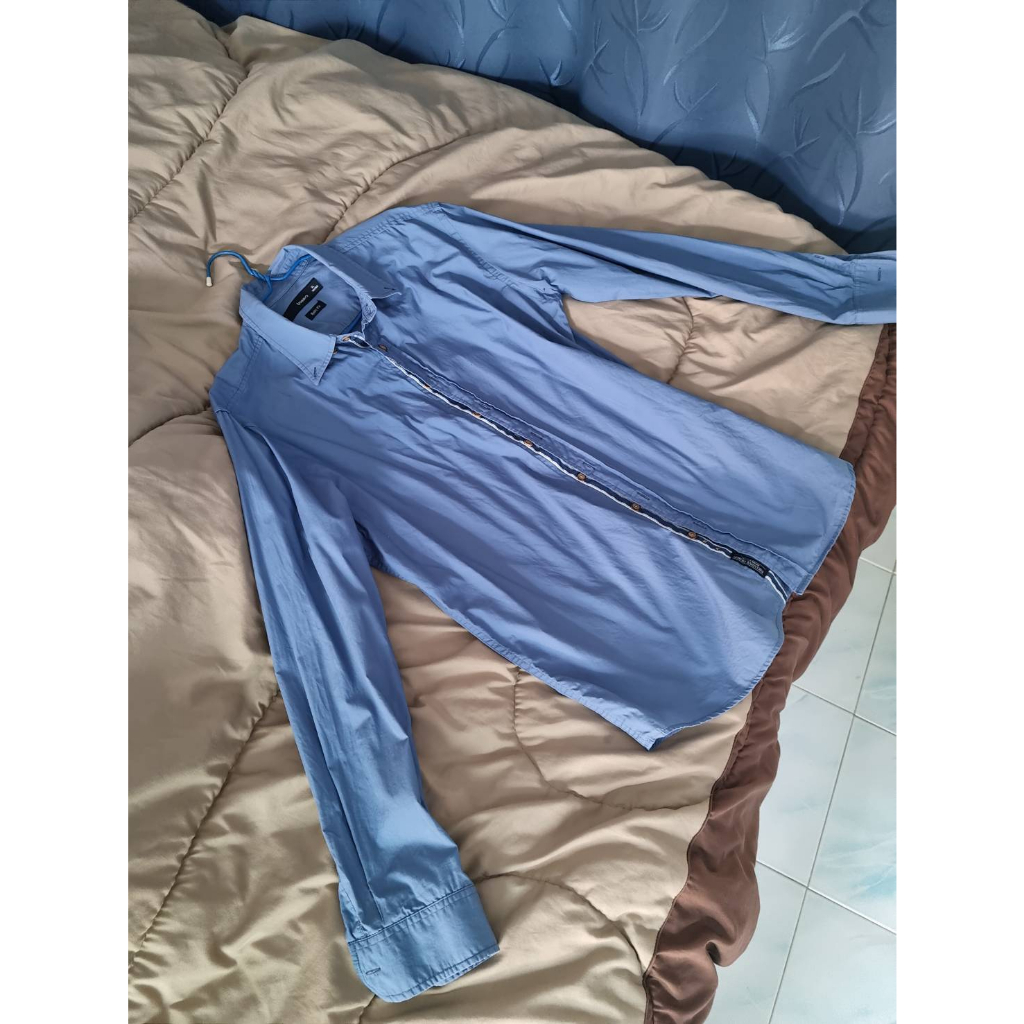 เสื้อ-เสื้อเชิ้ต-bossini-ขนาด-xl-relax-fit-สีฟ้า-ของพ่อค้าใส่เอง-ซื้อ1190-ส่งต่อ400