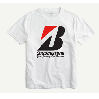 เสื้อยืด คอกลม ยางรถยนต์ กอล์ฟ BRIDGESTONE TYRE T SHIRT COTTON 100% SIZE M - 3XL