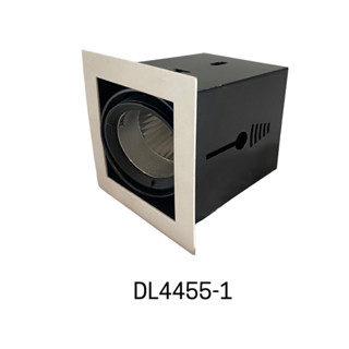 DL4455-1 ดาวน์ไลท์ฝังฝ้าสี่เหลี่ยมปรับหน้าได้ ขั้ว E27