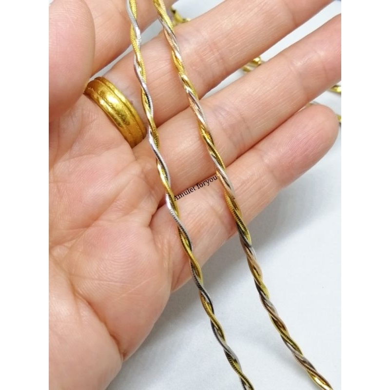 สร้อยคอ-3กษัตริย์-3เกลียว-2กษัตริย์-2เกลียว-หุ้มทองแท้-18k