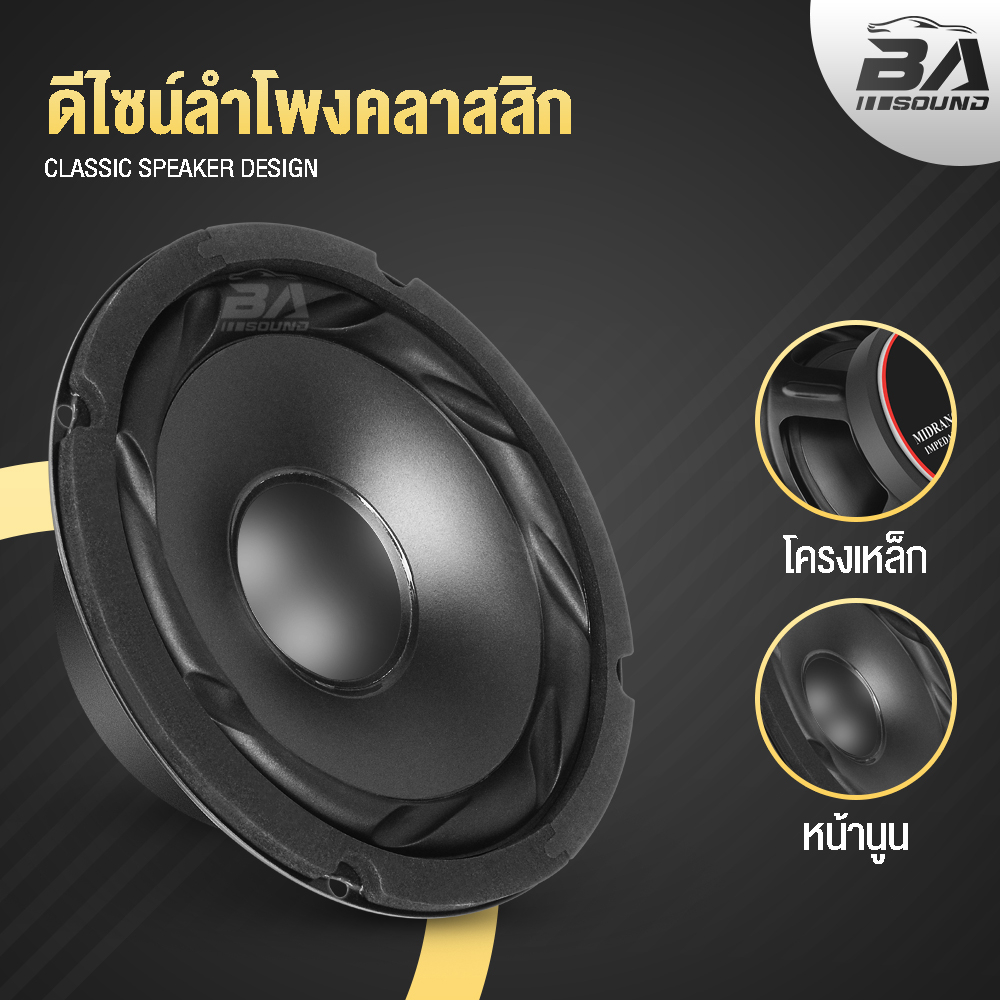 ba-sound-ดอกลำโพง-6-5-นิ้ว-120วัตต์-ba-5625-4-8ohm-ลำโพงซับ-ลำโพงมิดโล-6-5-นิ้ว-ลำโพงเสียงกลาง-6-5นิ้ว-ลำโพงติดรถยนต์