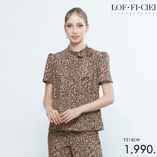 Lofficiel  ชุดเซ็ทผู้หญิง (เฉพาะเสื้อ)  Arrival “Tiger Collection”Blouse แขนสั้น (FZ18LW)