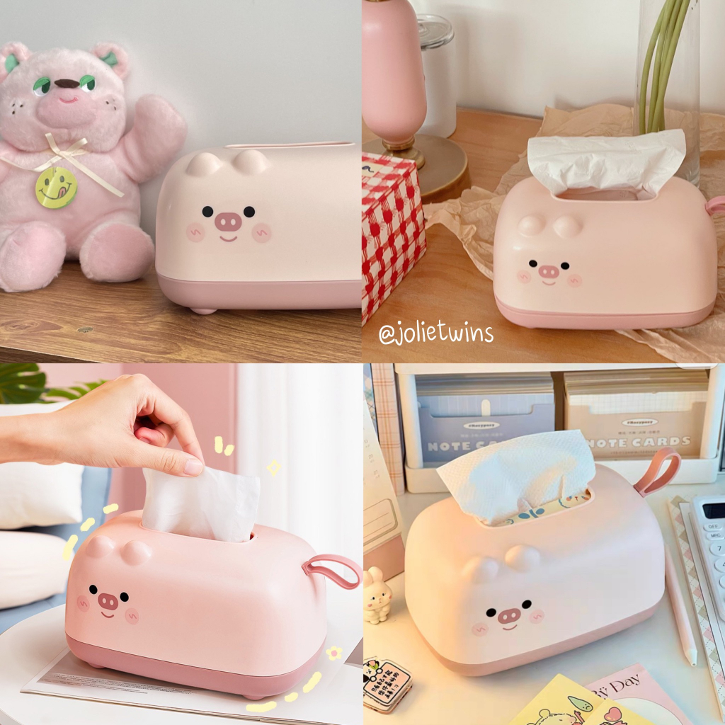 กล่องทิชชู่-pink-pig-หมูชมพู-ที่ใส่ทิชชู่-tissue-box-แต่งห้อง-กล่องทิชชู่น่ารัก-กล่องใส่ทิชชู่-พร็อบแต่งห้อง