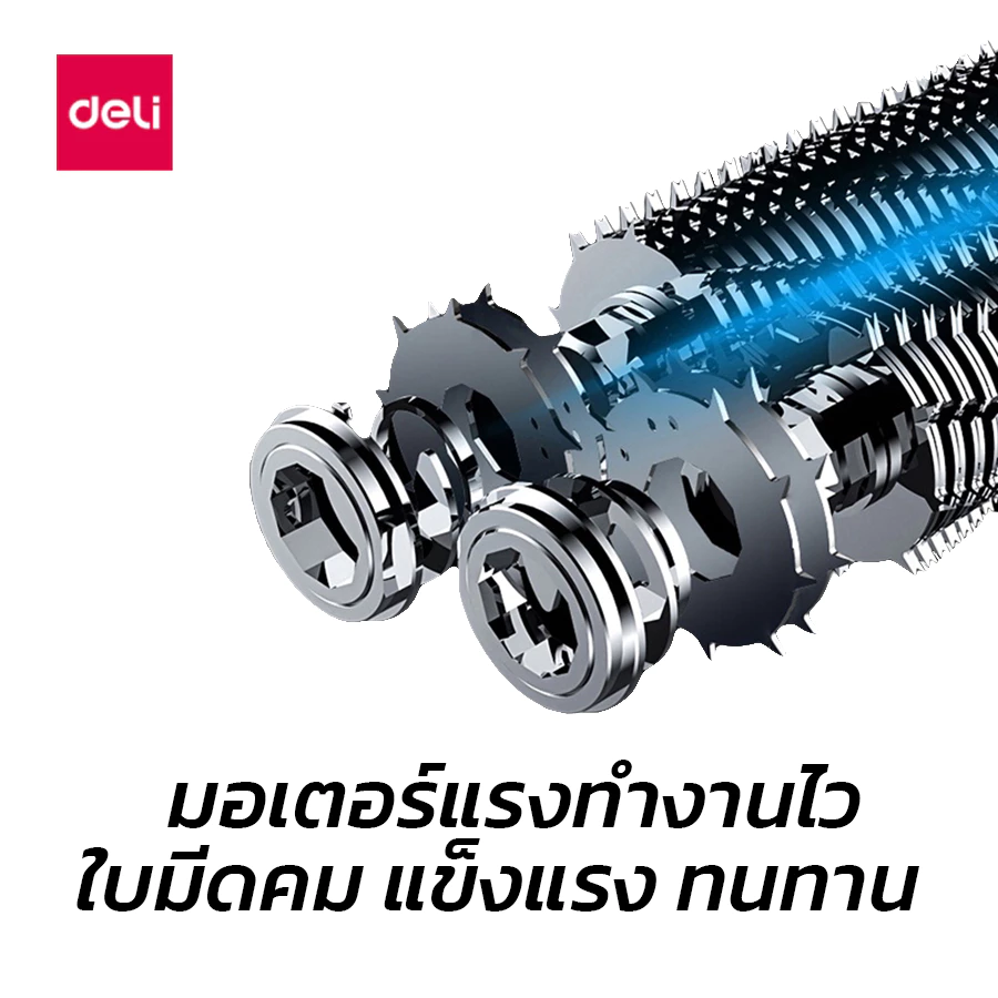 Deli เครื่องทำลายเอกสาร 12L/15L เครื่องย่อยกระดาษ A4 อัตโนมัติ  ดึงกระดาษอัตโนมัติ Paper Shredder รุ่น ET021 รุ่น ET023 รุ่น ET014 รุ่น ET015