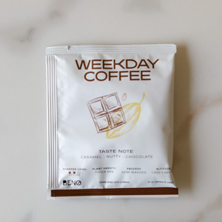Weekday coffee drip bag กาแฟถุงดริป พร้อมดื่ม Beno กาแฟไทยแท้ Typica Bean ดอยหลวง