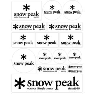 Snow peak สติ๊กเกอร์ PVC แคมป์ปิ้ง ไดคัท Sticker Camping ขนาด 22cm x 28cm จำนวน 1 ชื้น ติดกระเป๋า วัสดุผิวเรียบ อื่นๆ