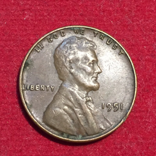 🇺🇸 เหรียญลินคอล์น รวงข้าว ปี 1951