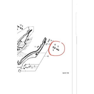 น็อตเกี่ยวของ สำภาระ 1ข้าง น็อตท้ายCBR650F CB650F ปี14-18 แท้ศูนย์BIGWING