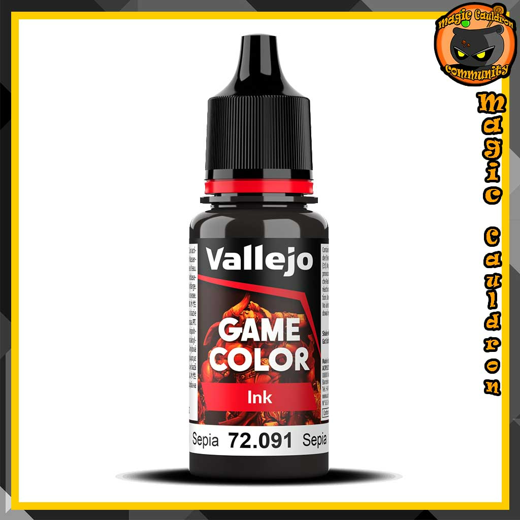 Sepia Ink 18ml. New Vallejo Game Color Ink สีอะคริลิคสูตรน้ำ | Shopee ...