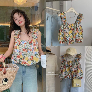 Blossom top🌸🌼(390฿ฟรีส่ง) เข้าเพิ่มแล้วค่า!! เสื้อทรงน่ารักมากก เย็บบอลลูนย่นไหล่ ผ้าลายดอกไม้ต้อนรับซัมเมอร์ wg.we