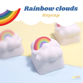 Rainbow clouds keycap [made to order]