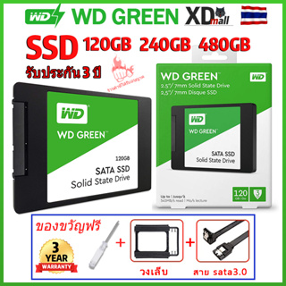 【จัดส่งตลอด 24 ชม】 SSD 120GB,240GB,480GB (เอสเอสดี) WD GREEN SATA3 2.5" For Notebook 6Gb/s Warranty 3 - Y