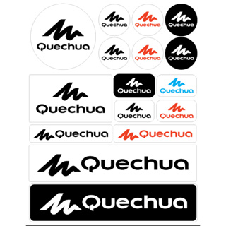 Quechuaสติ๊กเกอร์ PVC แคมป์ปิ้ง ไดคัท Sticker Camping ขนาด 22cm x 28cm จำนวน 1 ชื้น ติดกระเป๋า วัสดุผิวเรียบ อื่นๆ