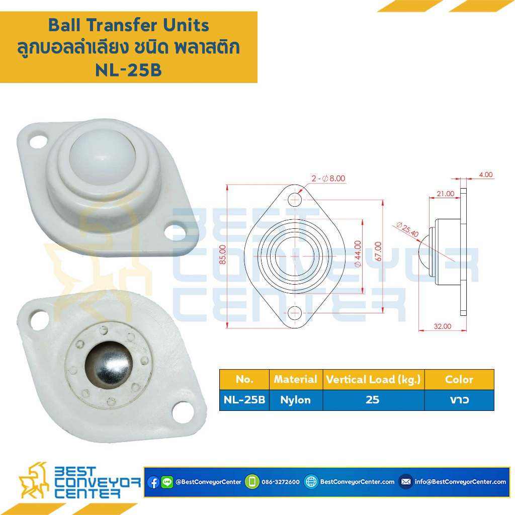 ลูกบอลลำเลียงพลาสติก-ball-transfer-units-แบบหน้าแปลนสวมร่องยึดสกรู-แบบสวมร่อง-แบบสกรูตัวผู้-nylon