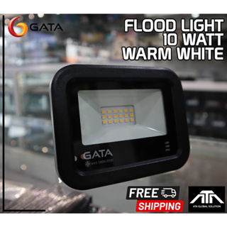 (สี Warm white)โคมฟลัดไลท์  GATA LED ขนาด 10W Slim DOB Series เหมาะสำหรับใช้งานภายนอก