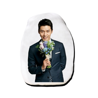 หมอนไดคัท สั่งทำ ตุ๊กตา ตุ๊กตาหน้าเหมือน หมอนตุ๊กตา ตุ๊กตารูปคน ดาราเกาหลี ถือดอกไม้ ฮยอนบิน Hyun Bin