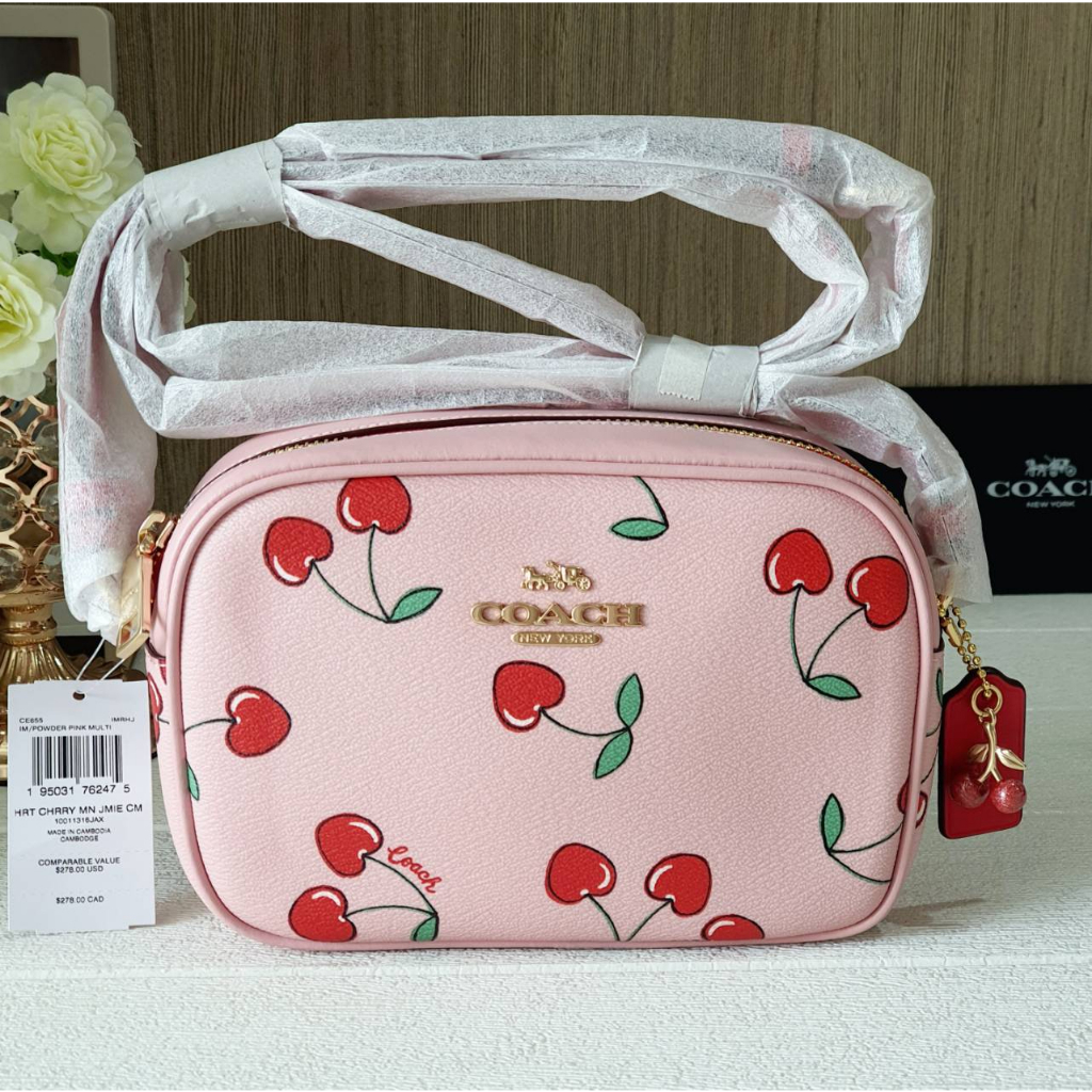 แท้-พร้อมส่ง-coach-ce655-mini-jamie-camera-bag-with-heart-cherry-print