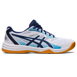 ASICS : UPCOURT 5 MEN CPS รองเท้า ผู้ชาย รองเท้าผ้าใบ รองเท้าสำหรับกีฬาในร่ม ของแท้ WHITE/INDIGO BLUE