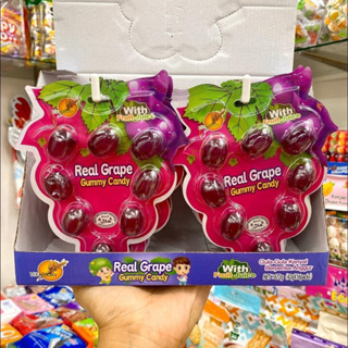 เยลลี่กัมมี่องุ่นแดง(Real Grape Gummy Candy) 1 กล่อง บรรจุ 16 ชิ้น