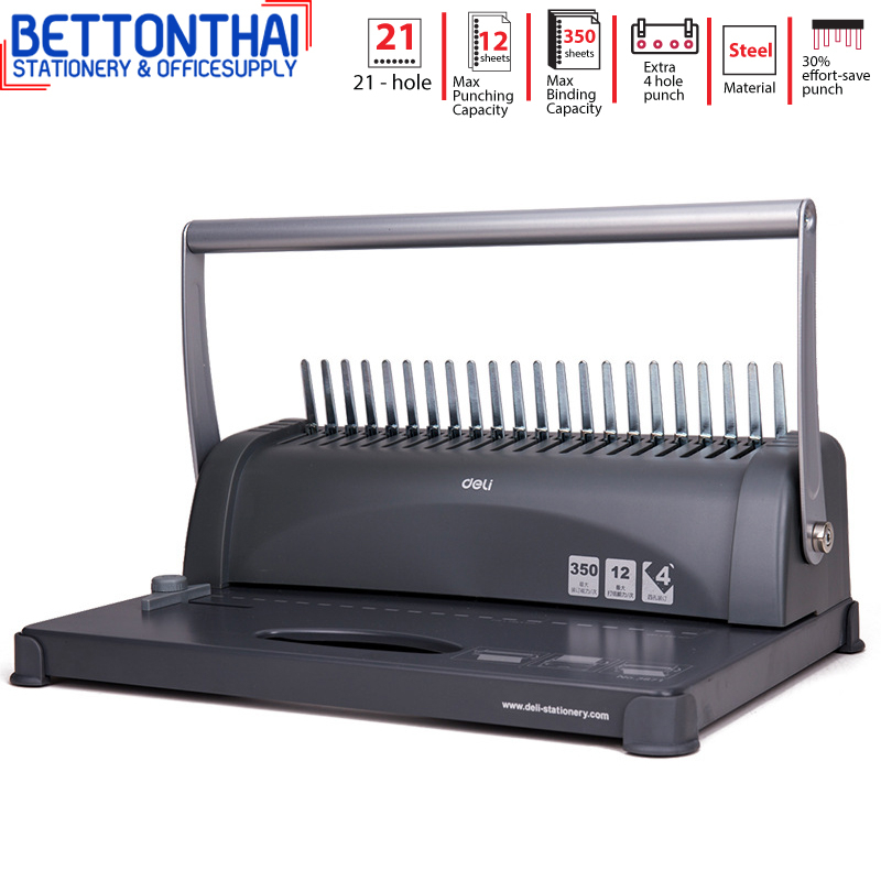 deli-3871-binding-machine-เครื่องเข้าเล่มเอกสาร-a4-สั้นกระดูกงู-สินค้ารับประกัน-1-ปี-เครื่องเข้าเล่ม-อุปกรณ์สำนักงาน