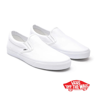 สินค้า [ลิขสิทธิ์แท้] VANS Classic Slip-on - White/White รองเท้า แวนส์ สลิปออน ทรงสวม ขาวล้วน ได้ทั้งชายและหญิง