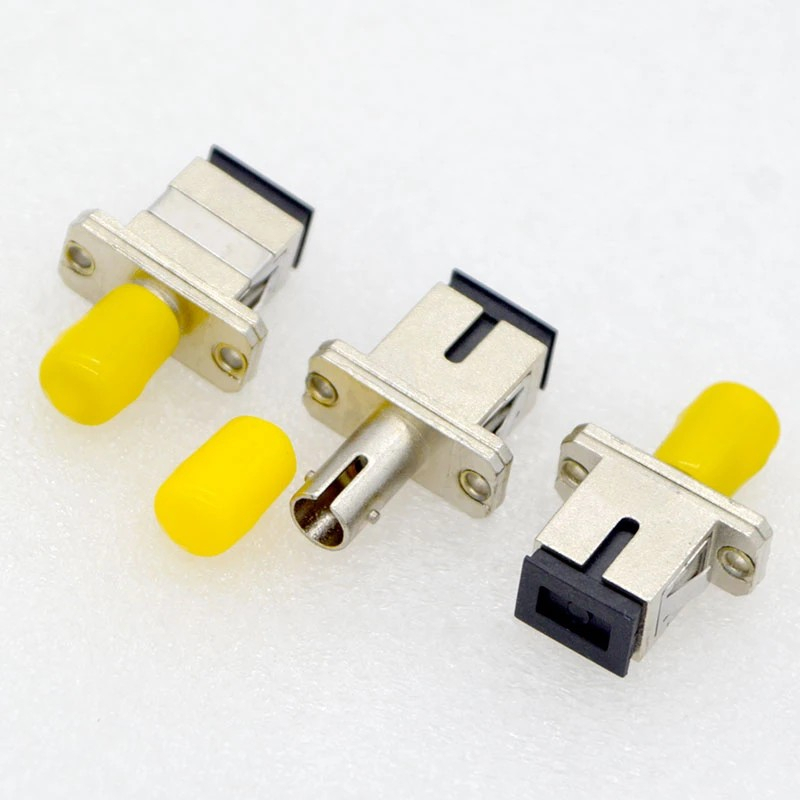 ตัวต่อกลาง-fiber-optic-connector-adapter-หัวไฟเบอร์-อะแดปเตอร์ไฟเบอร์-sc-st-fiber-optic-adapter-ต่อตรง