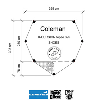 Ground SHEET Coleman TEEPEE 325 XL (มีของพร้อมส่ง)