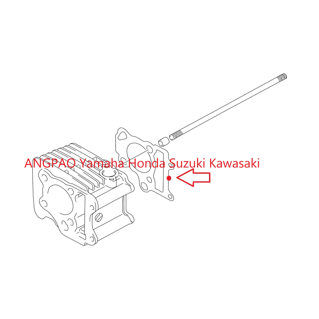 ปะเก็นเสื้อสูบ-katana-125-แท้ศูนย์-suzuki-katana125-ซูซูกิ-คาทาน่า-125-คาทาน่า125-ปะเก็นเสื้อ-11241-20g00-000