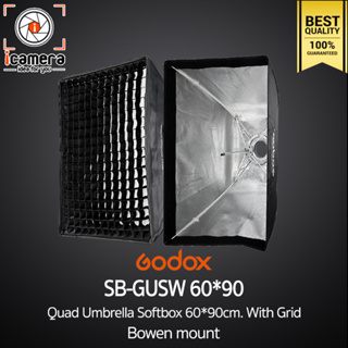 ภาพหน้าปกสินค้าGodox Softbox SB-GUSW 60*90 cm. With Grid - [ Bowen Mount ] Quad Umbrella Softbox วิดีโอ รีวิว Live ถ่ายรูปติบัตร ที่เกี่ยวข้อง