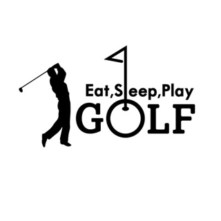 Eat Sleep Golf / Car sticker สติ๊กเกอร์ติดรถ 14.1×8.1cm. golf sticker กอล์ฟ