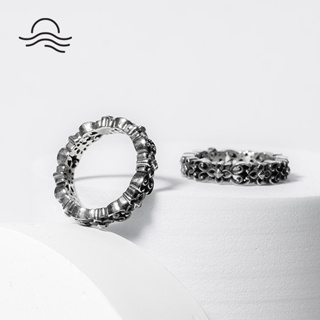 แหวน แหวนรมดำ แหวนคู่ แหวนแฟชั่น เครื่องประดับ แหวนชาย แหวนหญิง แหวนเท่ๆ แหวนขนาดเล็ก "Thai Art Hoop Ring" แถมฟรีผ้าเช็ด