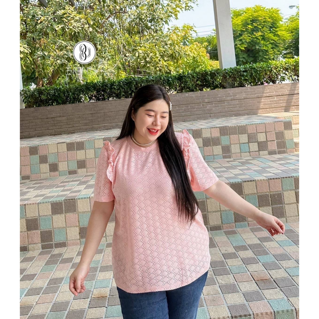 plussize-เสื้อคนอ้วน-s-รอบอก-bust-48-สะโพก-hip-52-ตัวเสื้อยาว-length-28-m-รอบอก-bust-52-สะโพก-hip-56