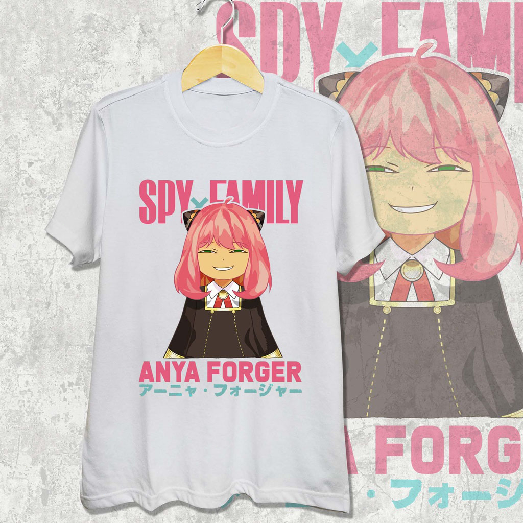 เสื้ออนิเมะ-anya-fake-smile-เสื้อยืด-forger-spy-x-family-ครอบครัวสายลับ