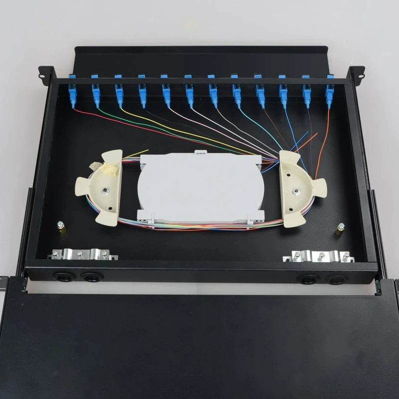 ODF RACK MOUNT Box 12/24Core with trap แร็คเก็บสายไฟเบอร์พร้อมถาด ...